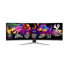 MSI MPG 491CQPX QD-OLED 49 Inch DQHD Display Dual HDMI DP USB-A USB-B USB-C Black Curved Gaming Monitor (3 Years Burn Warranty)